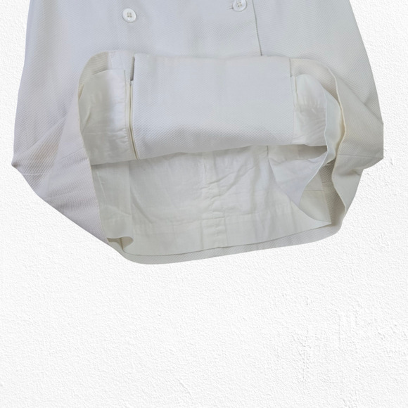 1960s Vintage White Sleeveless Mod Double Breasted Sporty Shift Dress Size 2 - Picture 5 of 14